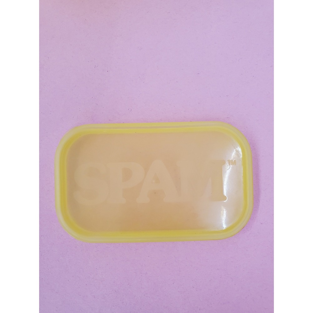 SPAM Brand Yellow Plastic Reusable Food Storage Container with Lid Made in USA - Picture 2 of 14